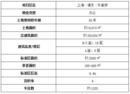 上海浦東區外高橋辦公房產轉讓項目